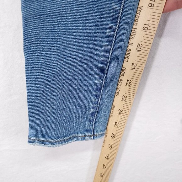 Madewell Jeans Women's Size 23 Blue 10" High Rise Skinny Crop Slim Fit Stretch - Picture 6 of 14